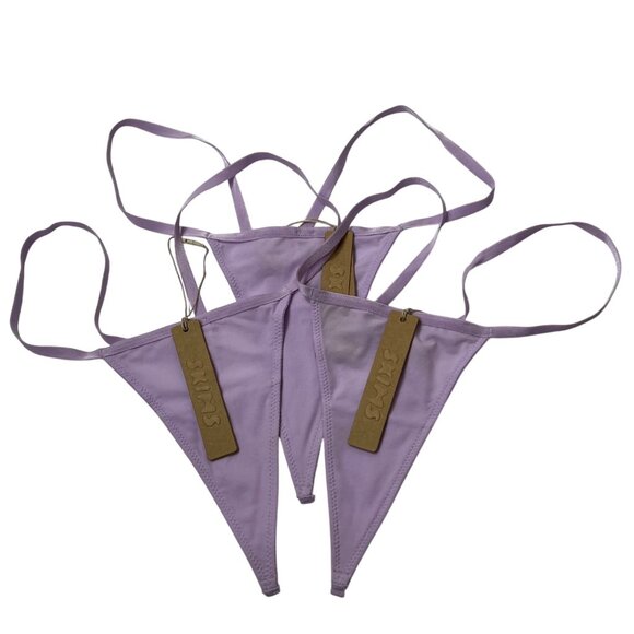 SKIMS Fits Everybody Micro Thongs Lot of 3 Sugar Plum 2X - Picture 1 of 10